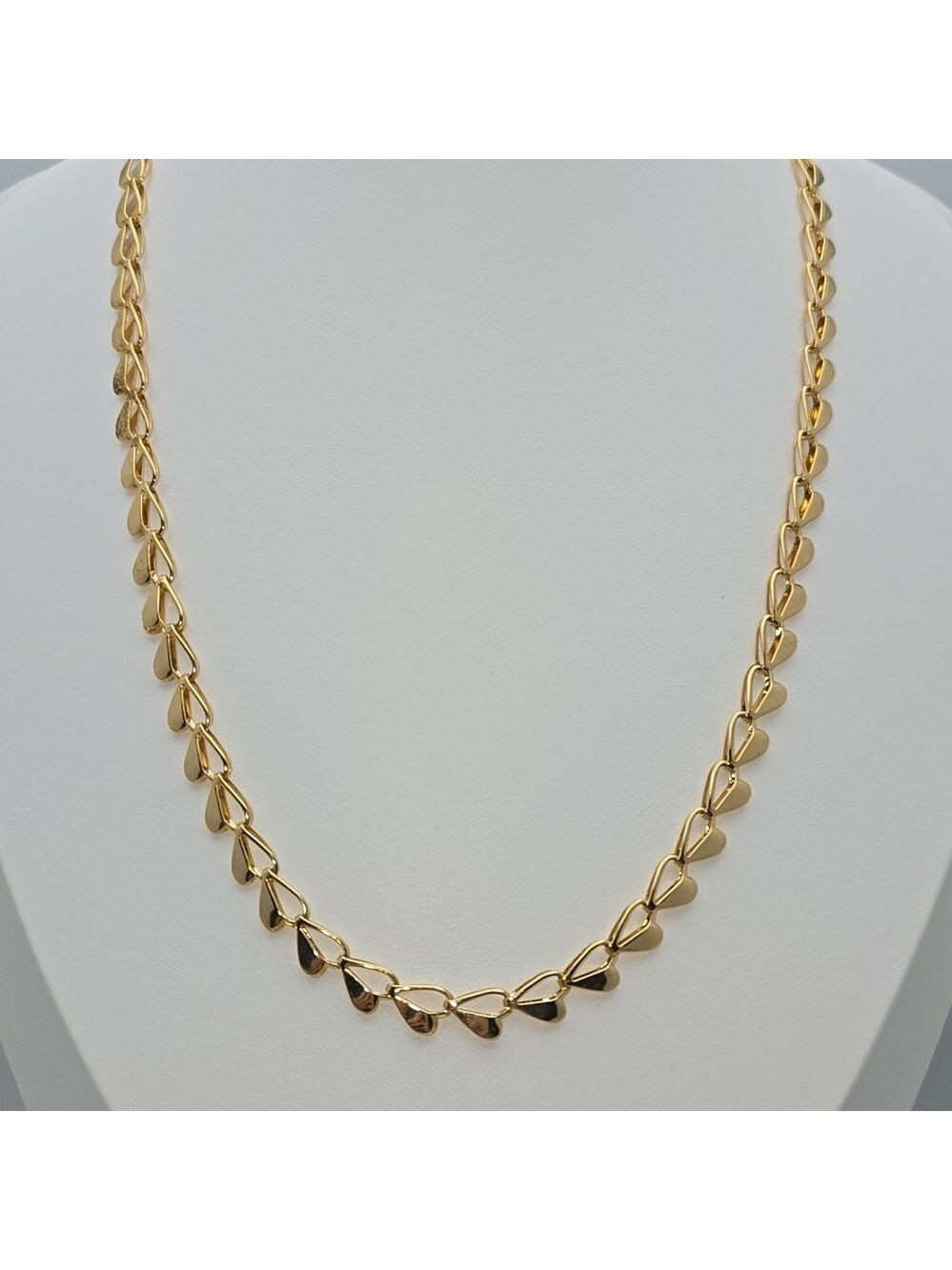 ✨2/$10✨ Vintage 18" Gold-Tone Open Heart Link Chain Necklace